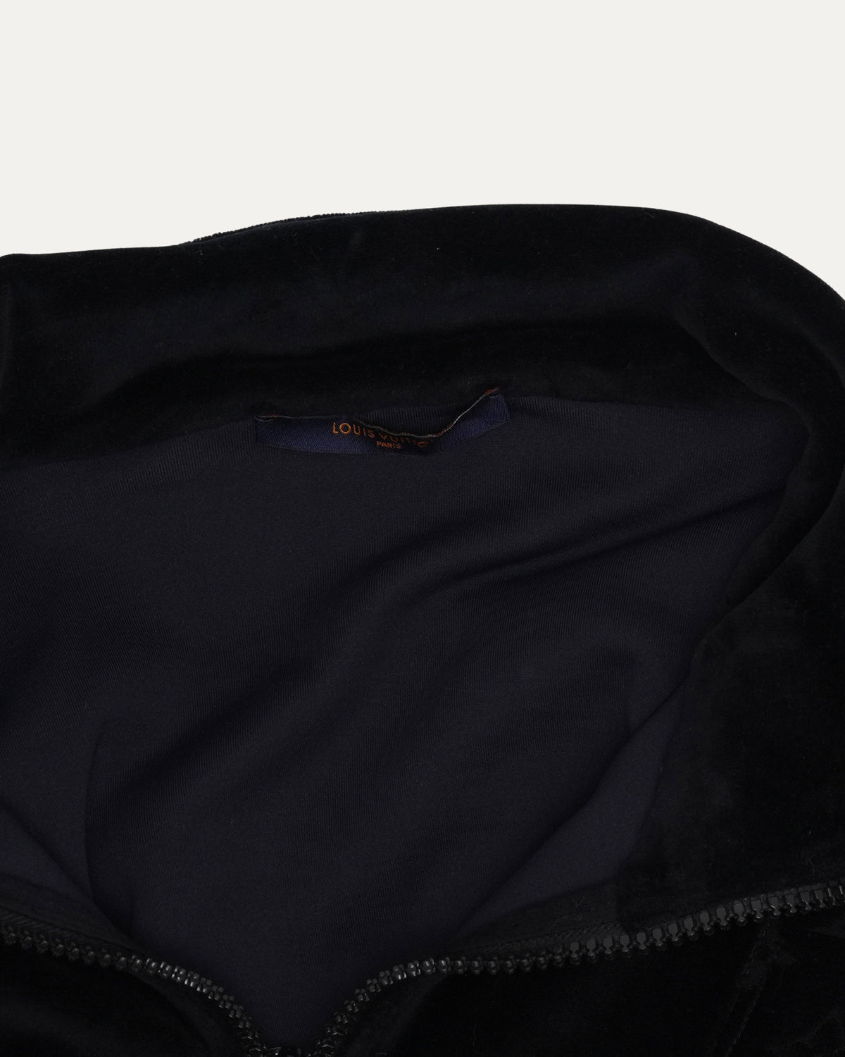 Velour Monogram Cargo Pocket Quarter Zip Jacket