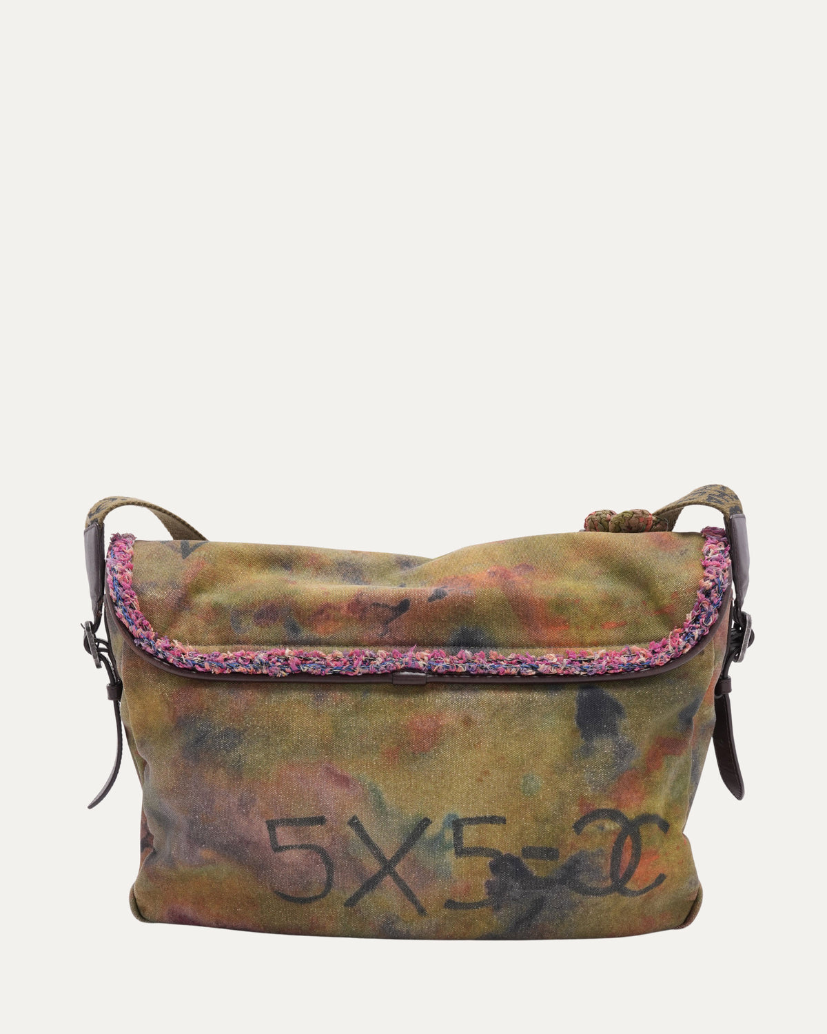 Washed Toile Graffiti On The Pavements Large Messenger Bag