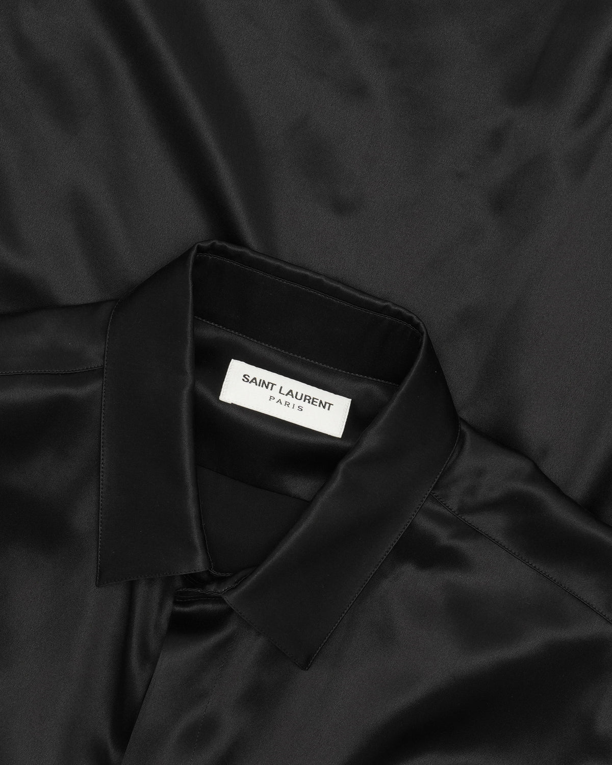 Hidden Placket Silk Shirt
