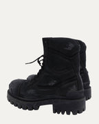 Distressed Canvas Strike Boots