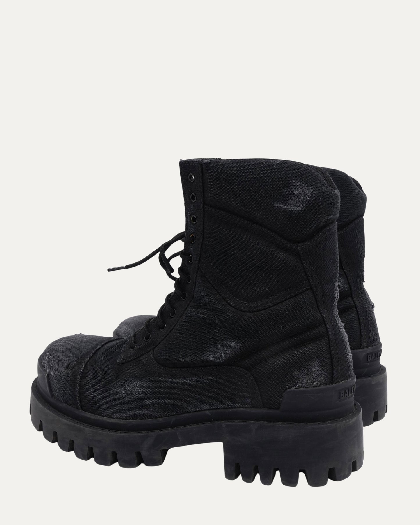 Distressed Canvas Strike Boots