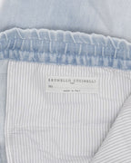 Linen Blend Pleated Drawstring Pants