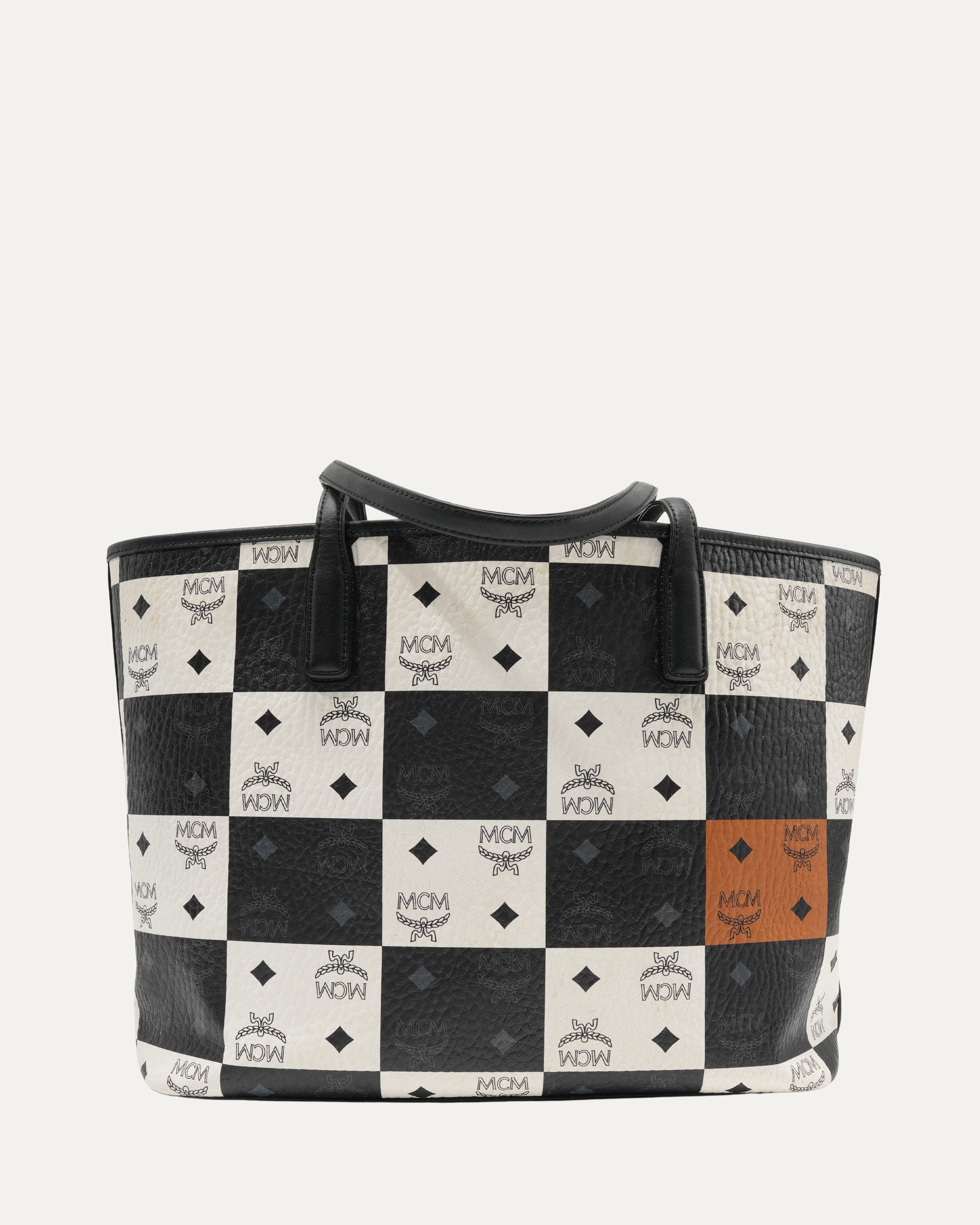 Medium Aren Shopper in Checkerboard Visetos