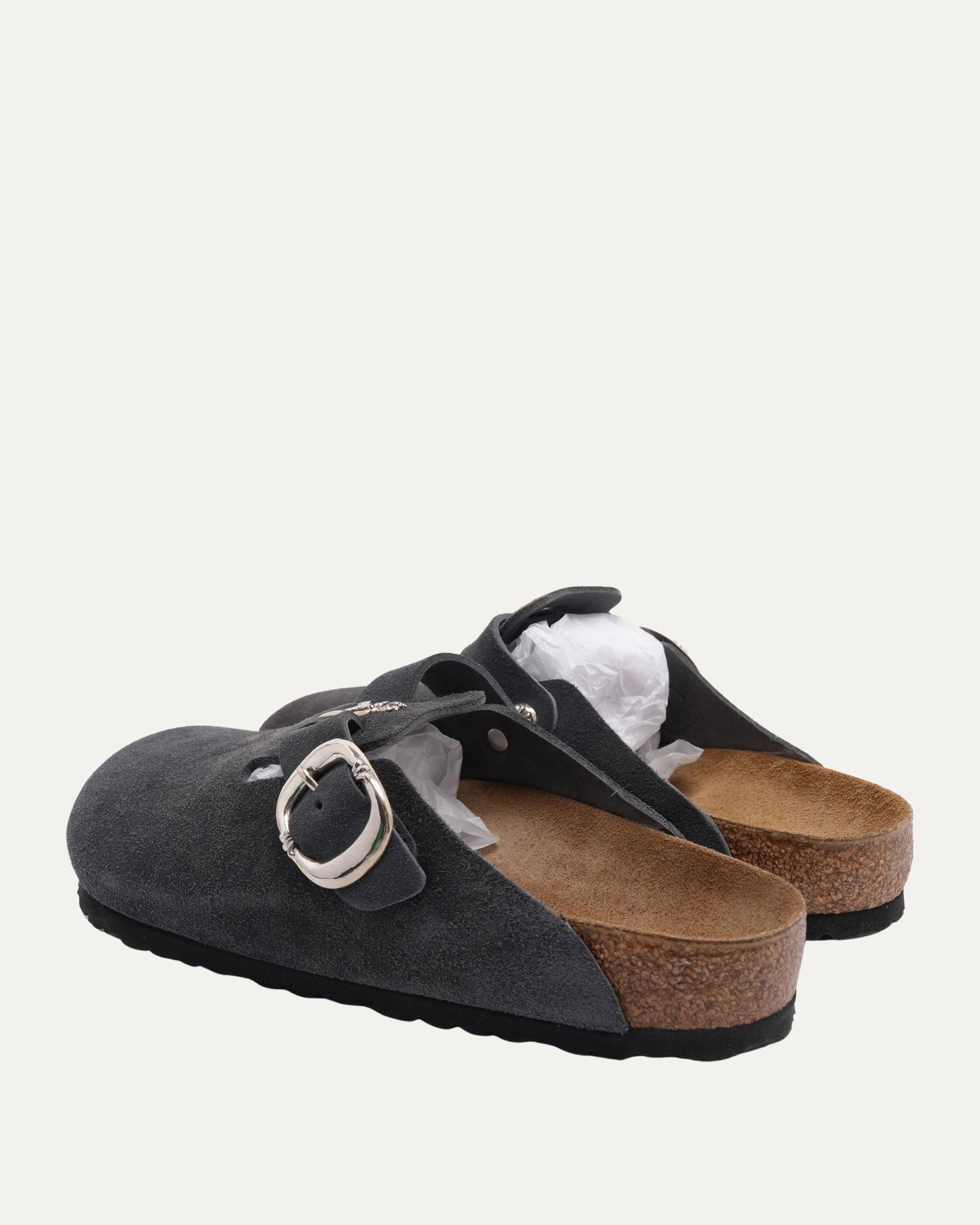 Dagger Embellished Birkenstock Boston Suede Mule