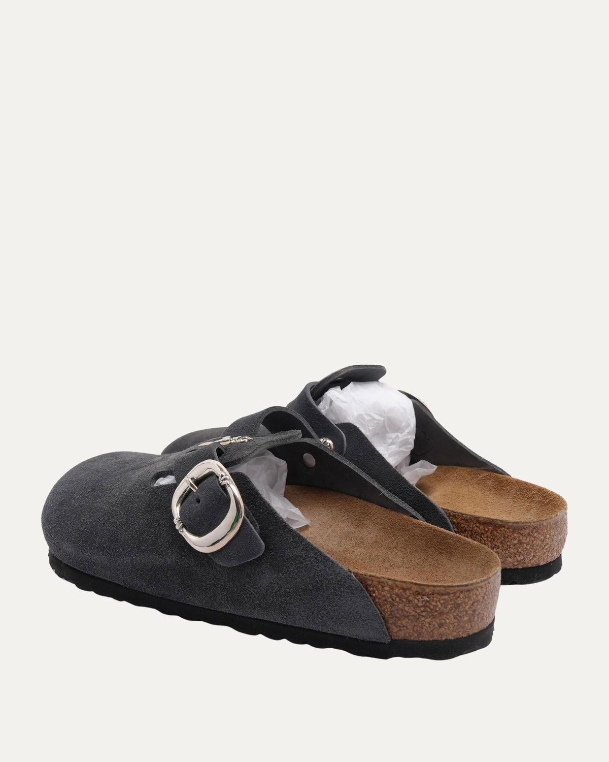 Dagger Embellished Birkenstock Boston Suede Mule
