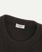 Ribbed Logo Crewneck Sweater