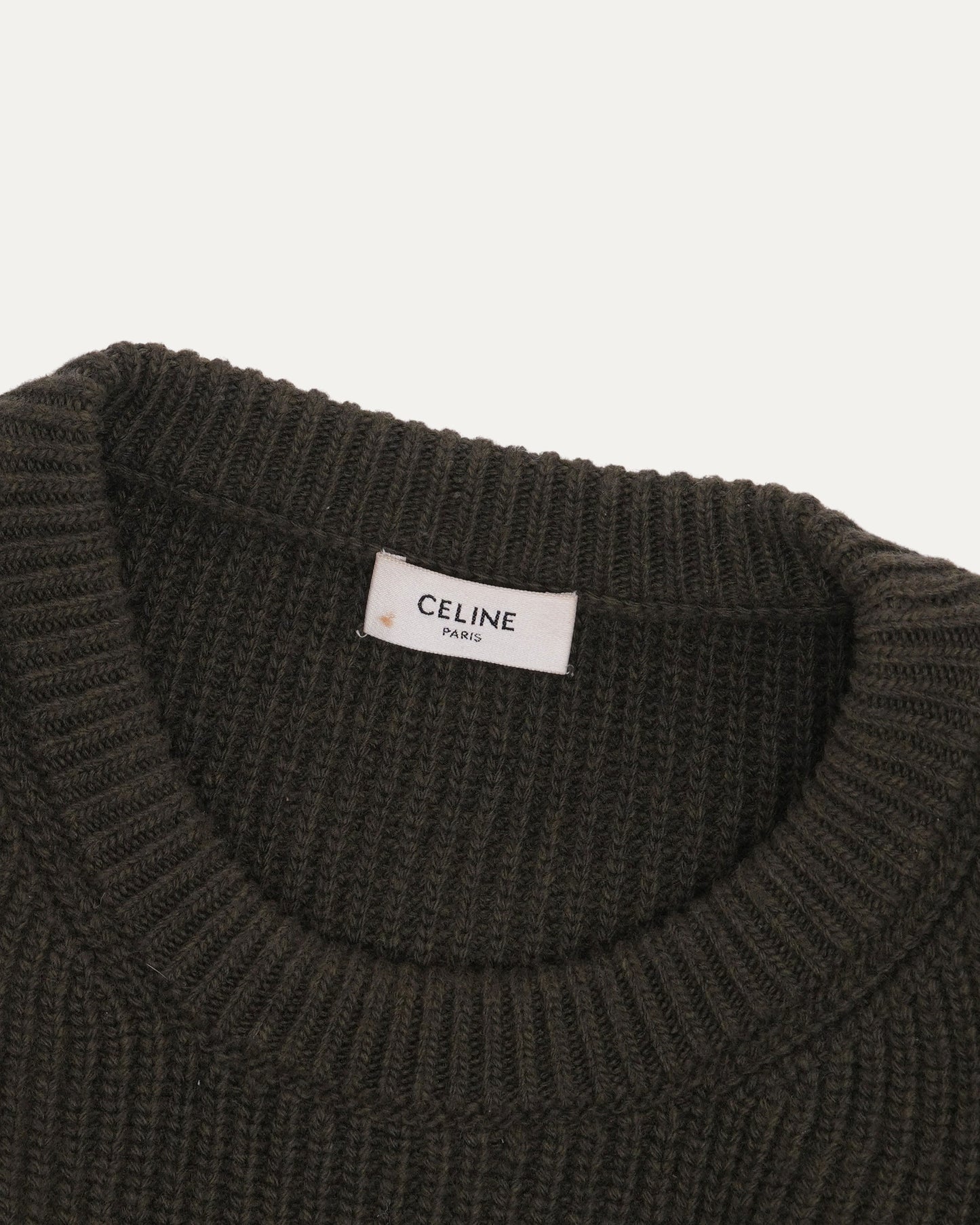 Ribbed Logo Crewneck Sweater