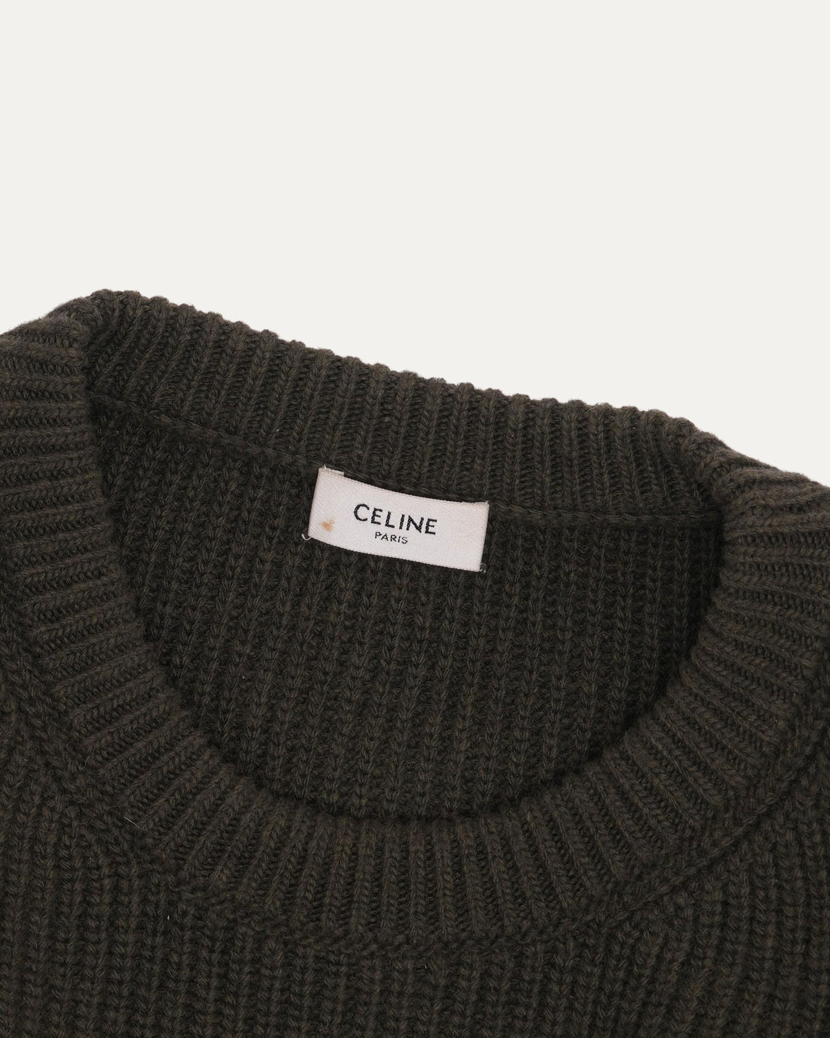 Ribbed Logo Crewneck Sweater