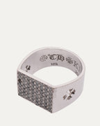 White Gold Diamond Cigar Band Ring