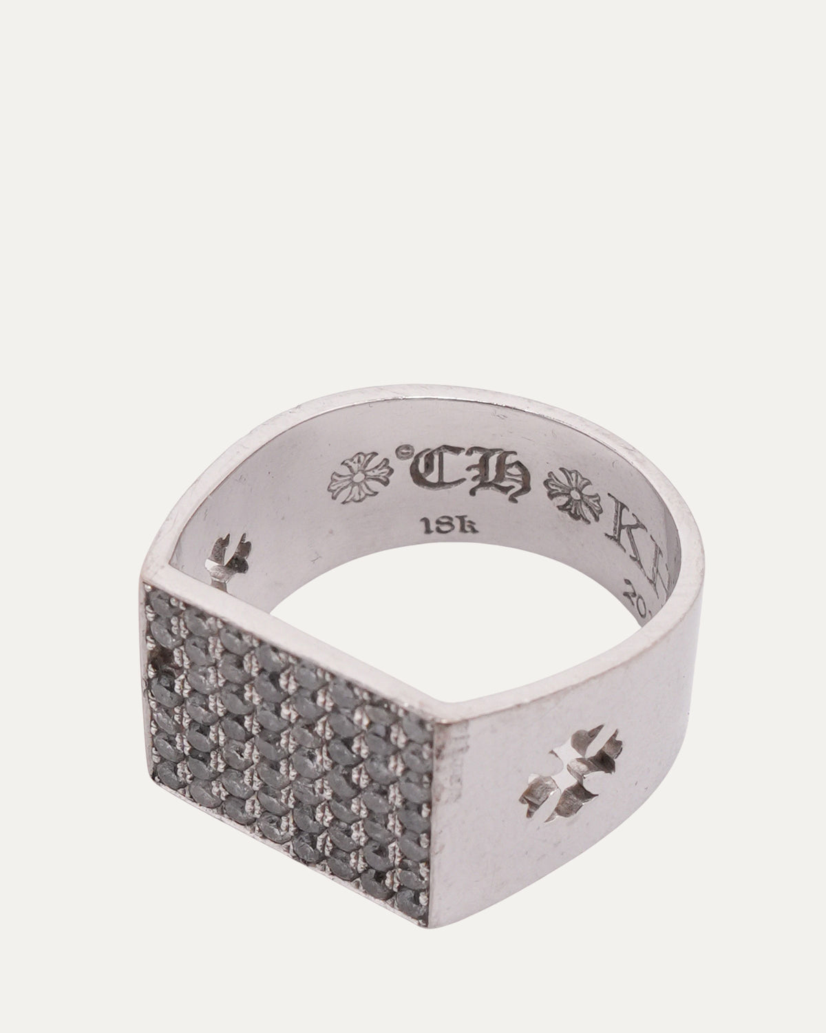 White Gold Diamond Cigar Band Ring