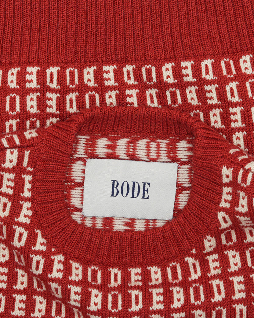 Signature Logo Jacquard Wool Sweater