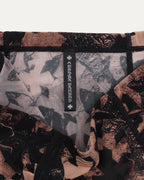 Waterfall Cross Patch Print Mesh Mini Skirt