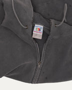Distressed Zip Up Hoodie