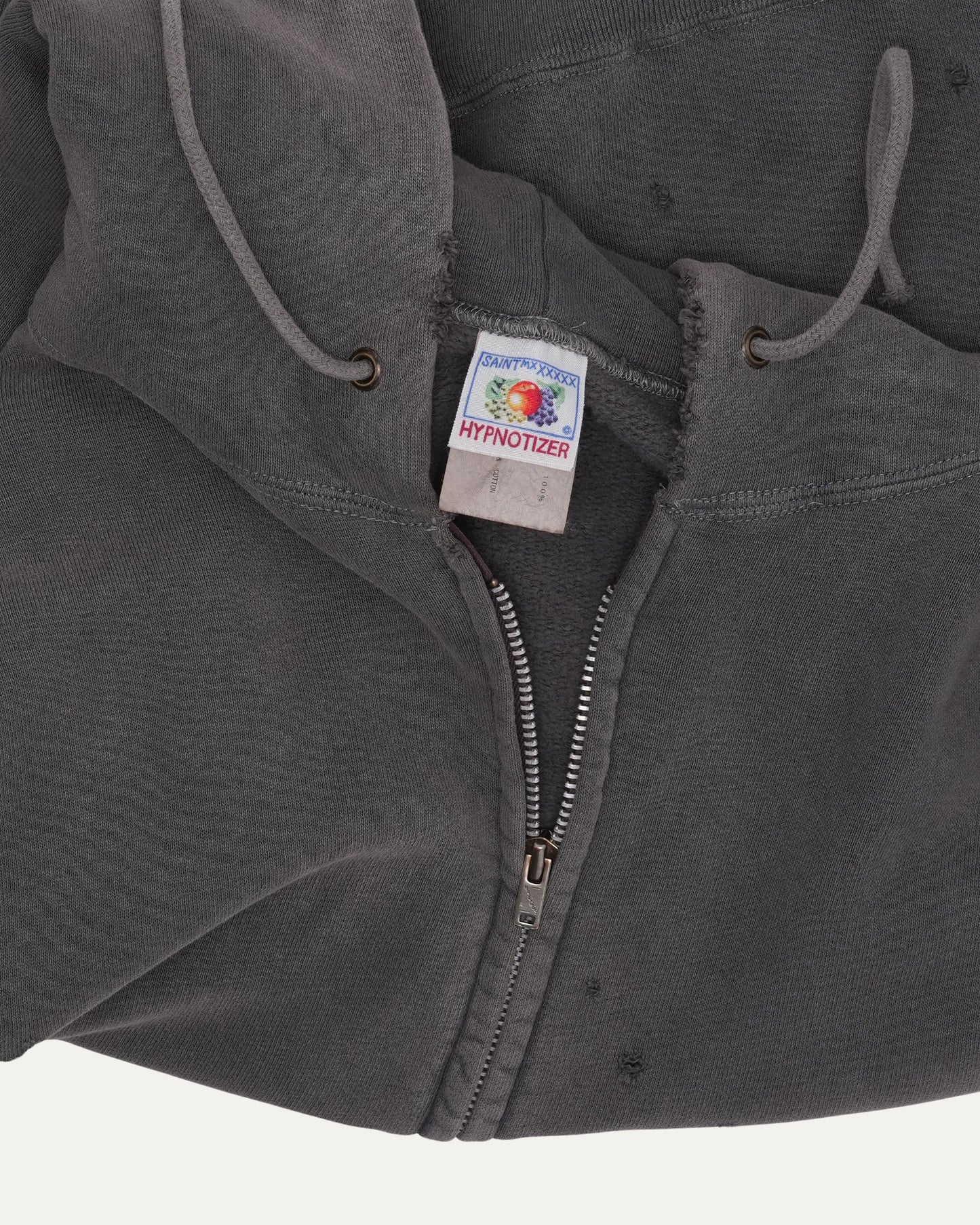 Distressed Zip Up Hoodie