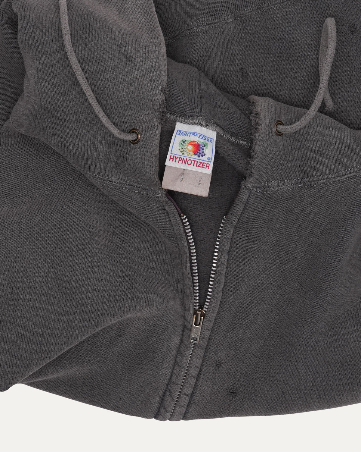 Distressed Zip Up Hoodie