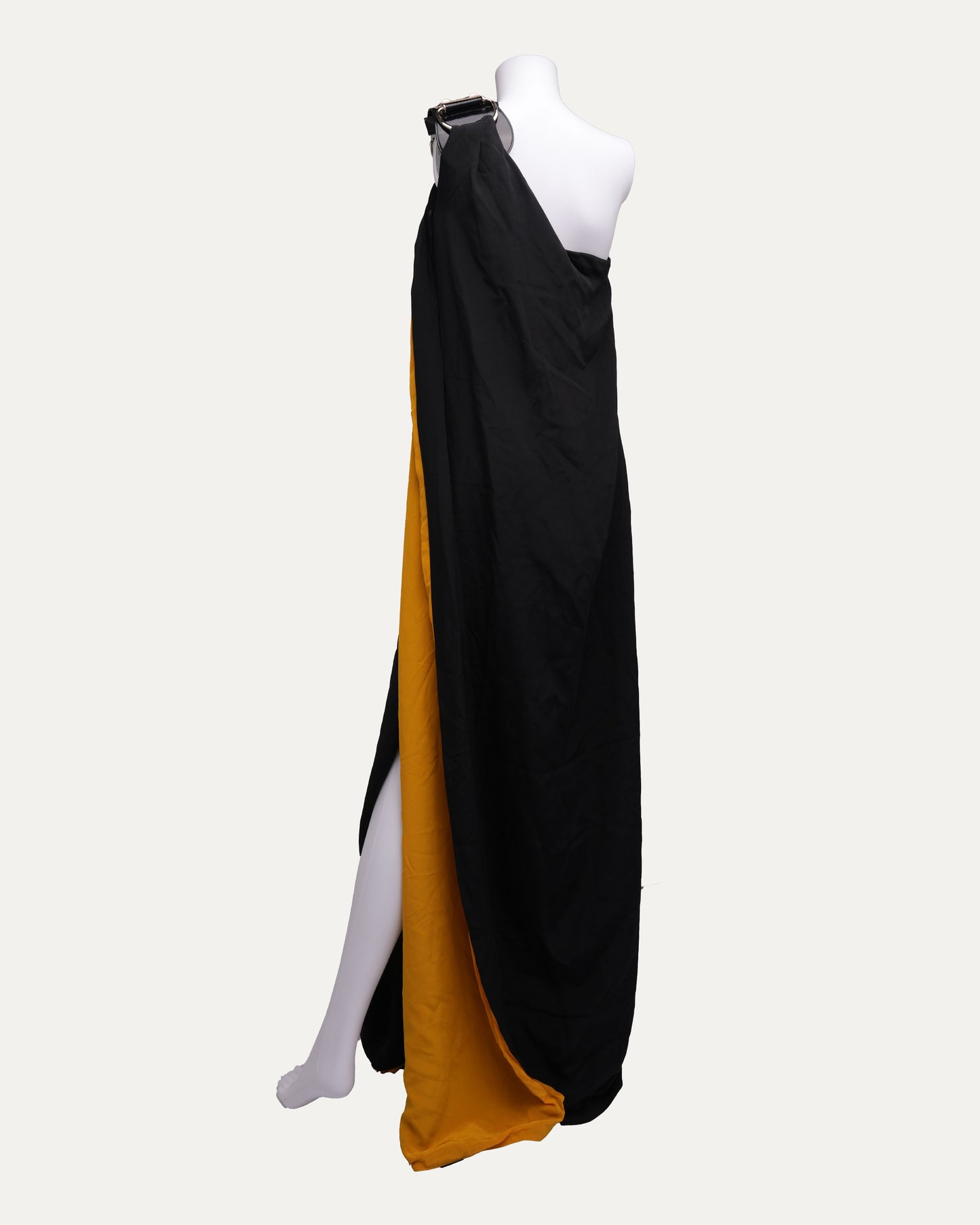 SS 2008 Single Shoulder Dress With Yellow Lining