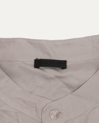 Band Collar Silk Blend Popover Shirt