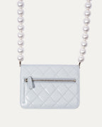 Quilted Calfskin Pearl Mini Wallet on Chain