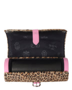 Leather & Pony Hair Cemetery Cross Patch Watch Roll