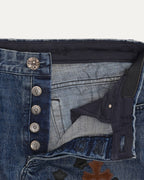 Turbo Diesel Cross Patch Fleur Knee Jeans