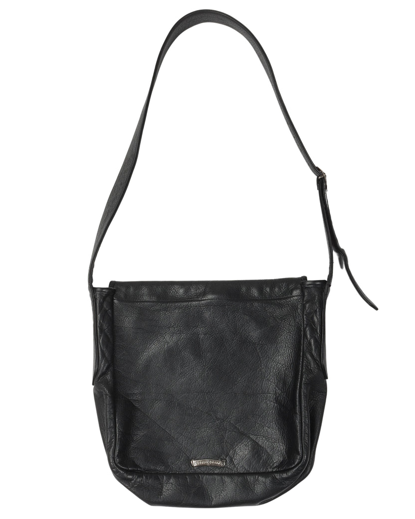 Leather & Silver Cross Shoulder Bag