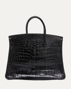 Shiny Porosus Crocodile Birkin 35