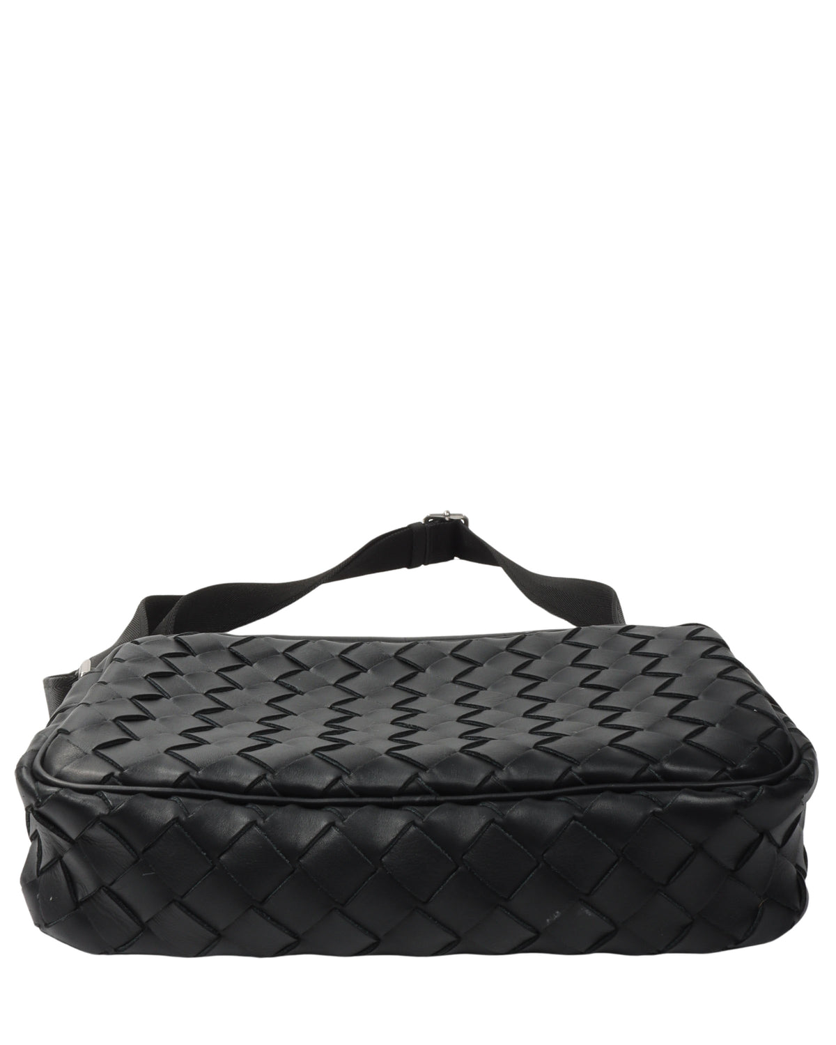 Intrecciato Leather Messenger Bag