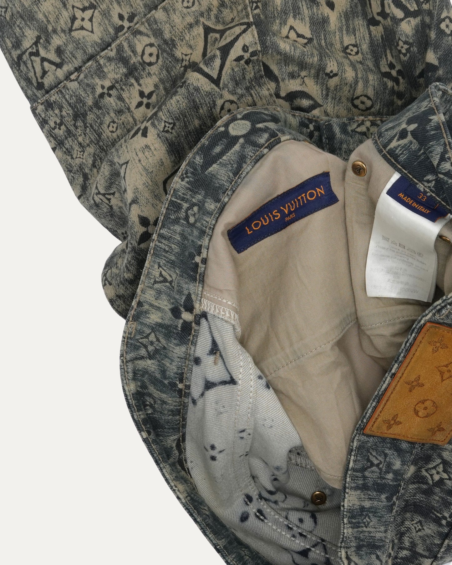 Denim Monogram Cargo Pants