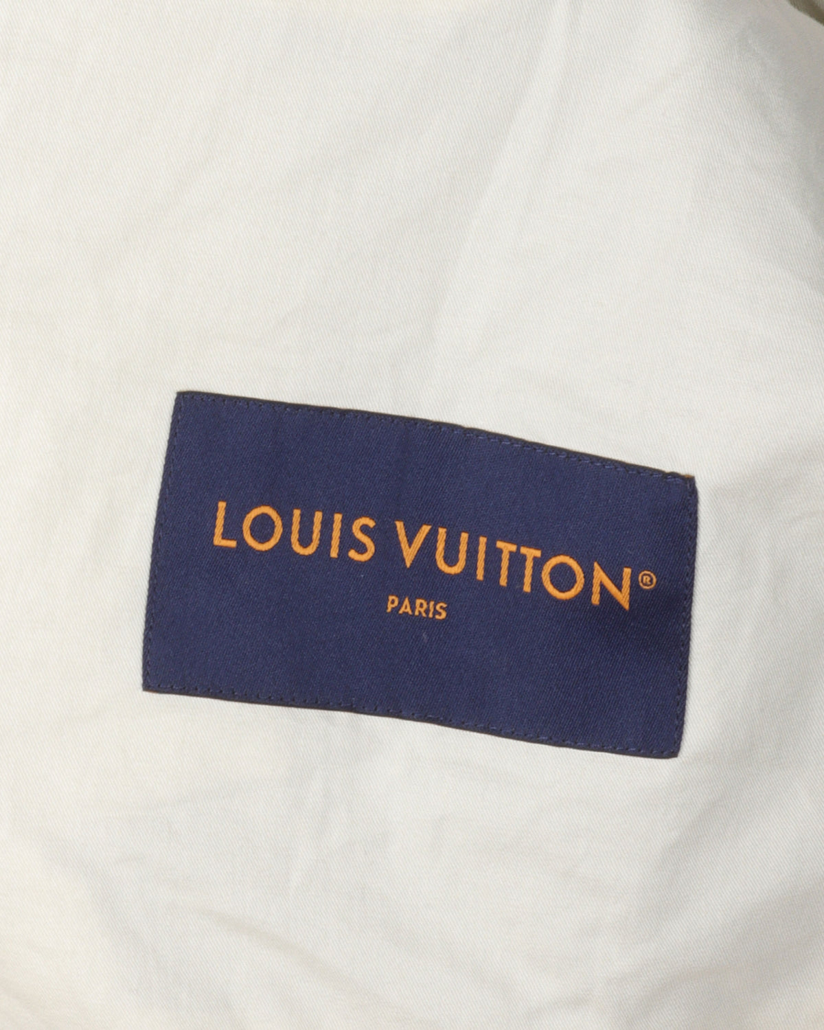 World Map Cotton Hooded Blouson