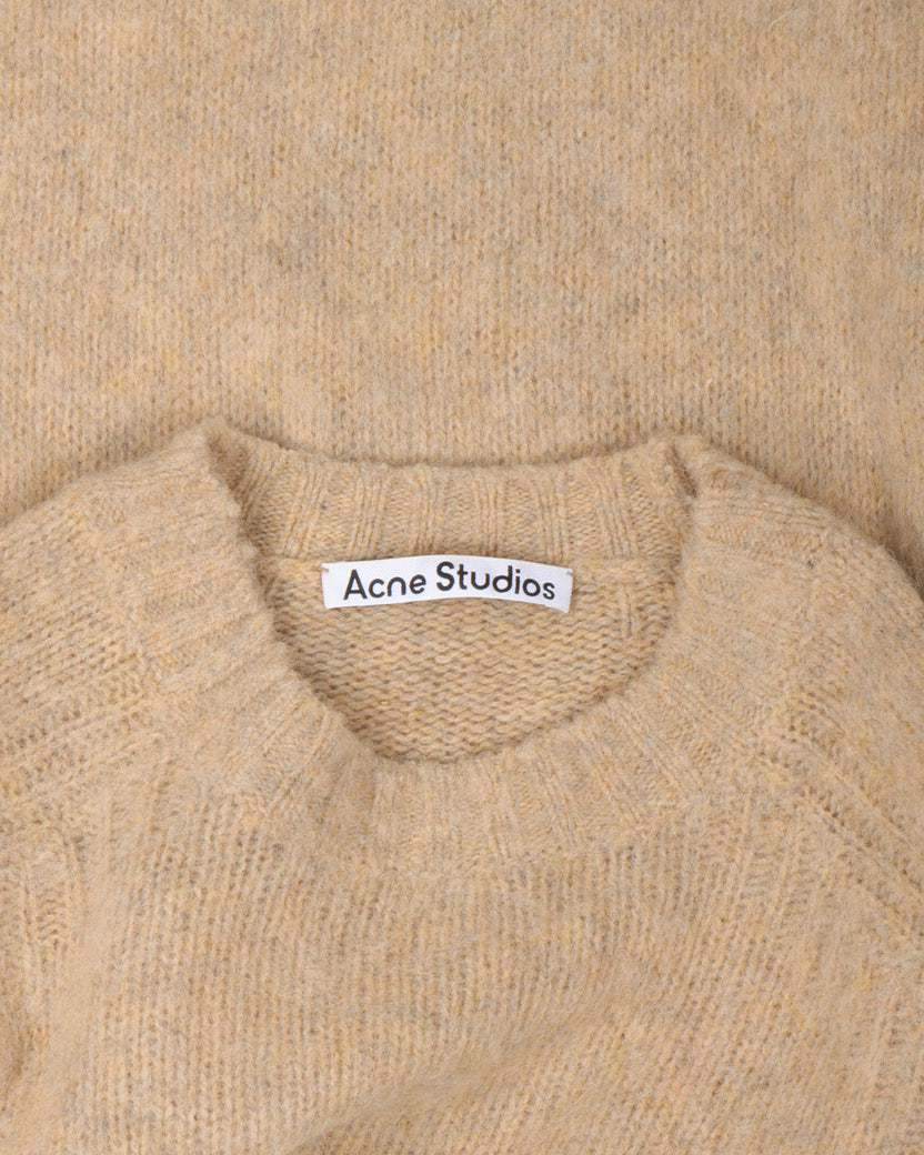 Wool Sweater with Tonal Monogram