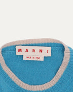 Cashmere-Wool Blend Flower Sweater