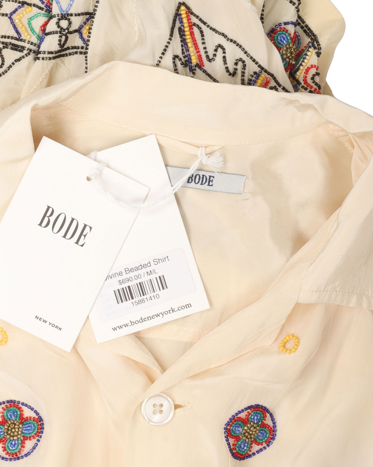 Divine Beaded Short Sleeve Shirt