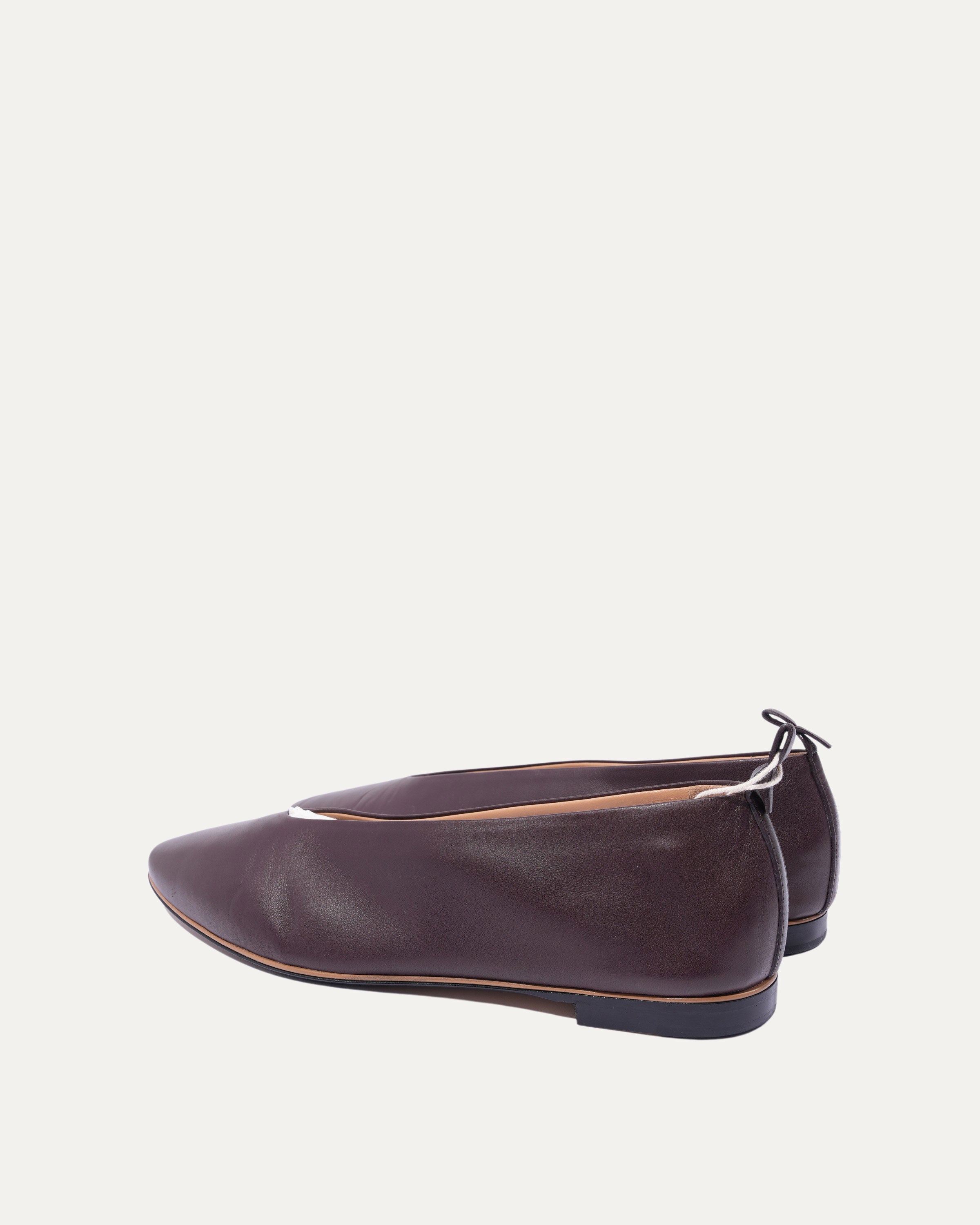 Pointed Toe Leather Ballet Flats