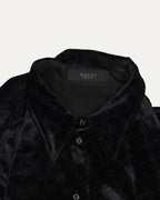 La Famiglia GG Monogram Stretch Devoré Velvet Shirt