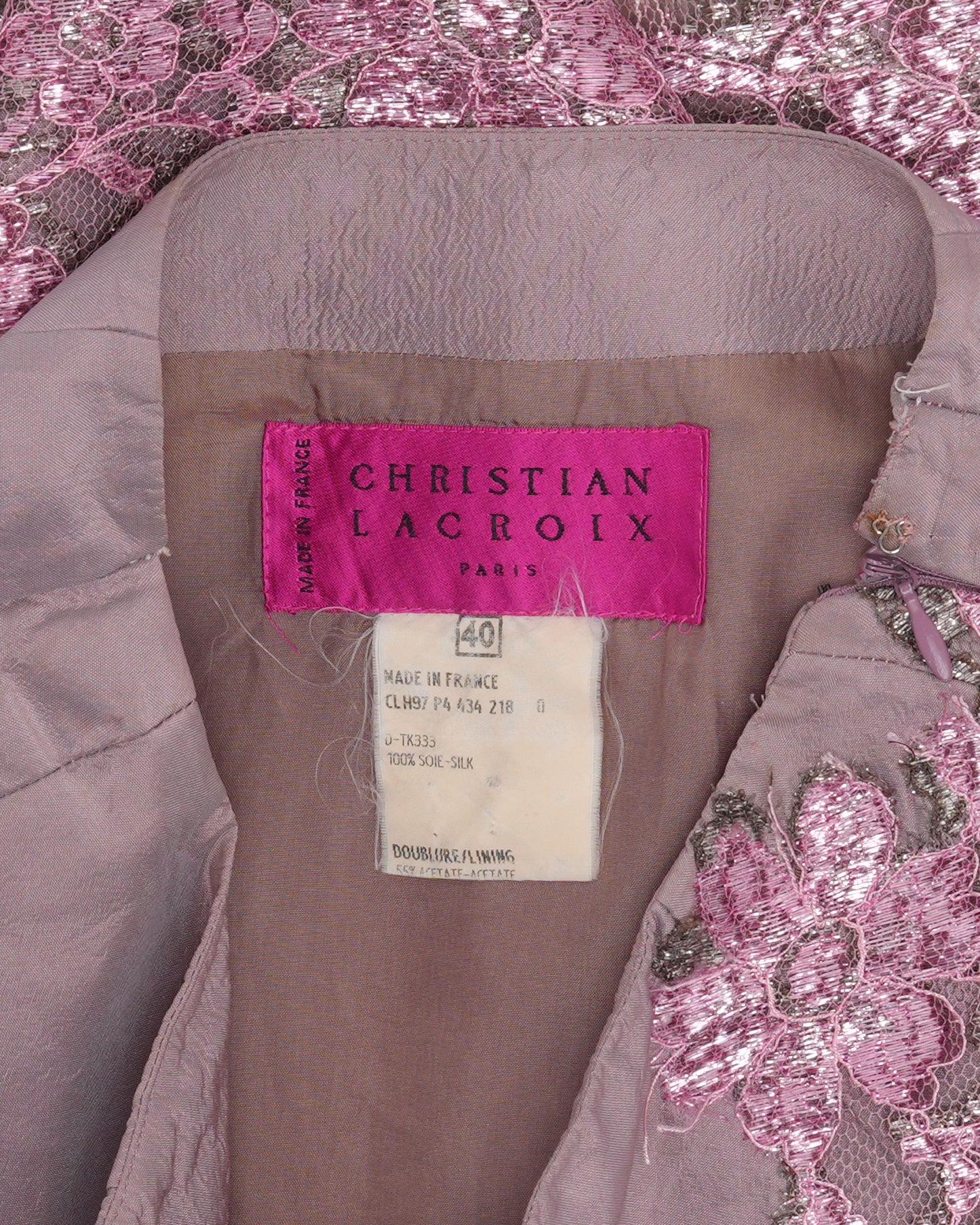 1990s Silk and Lace Skirt
