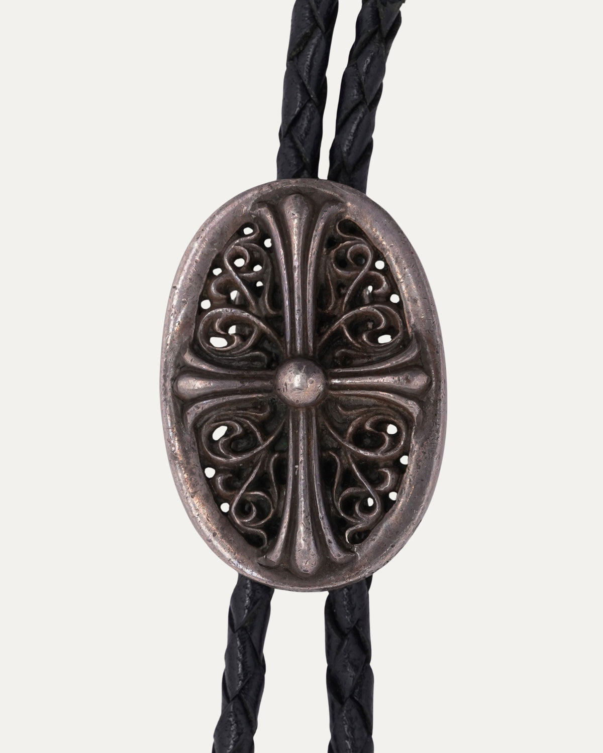 Oval Cross Bolo Tie
