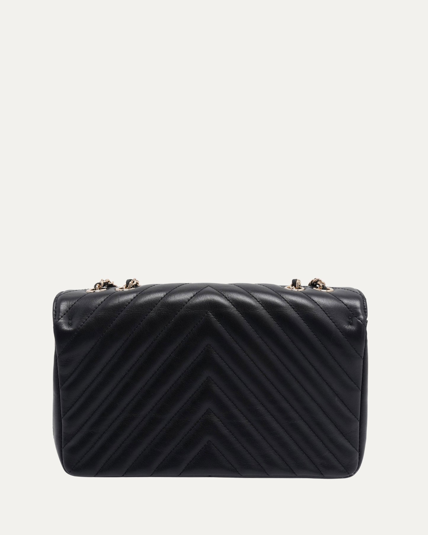 Chevron Quilted Statement Flap Bag