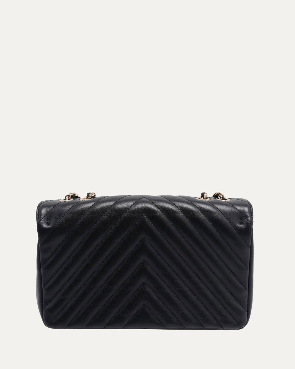 Chevron Quilted Statement Flap Bag