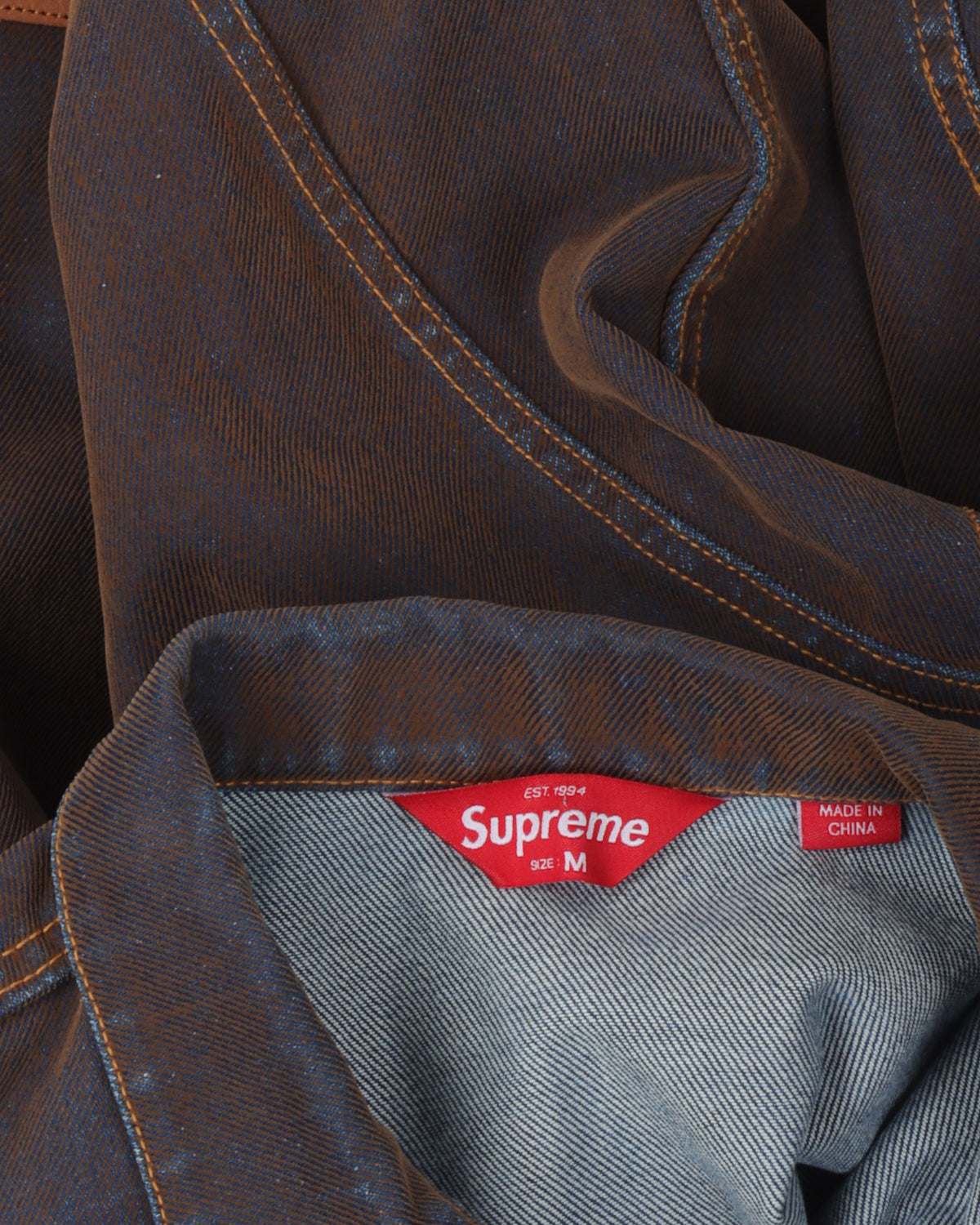 Flocked Denim Trucker Jacket