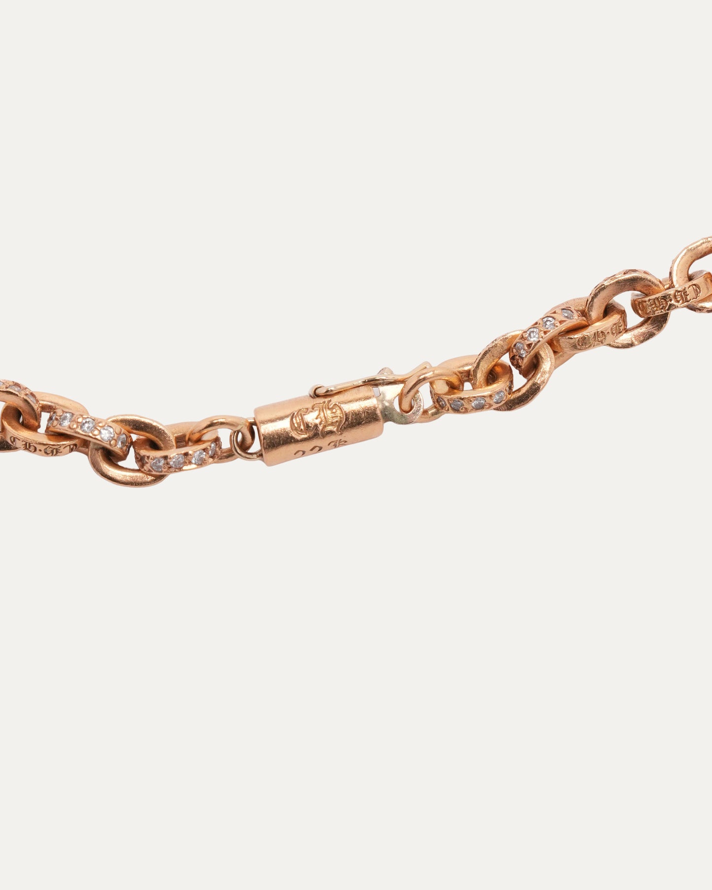 Gold & Diamond Paper Chain Necklace