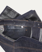 Leather Front Jeans