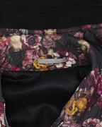Toru Kamei Skull & Flower Vanite Print Tech Bomber Jacket
