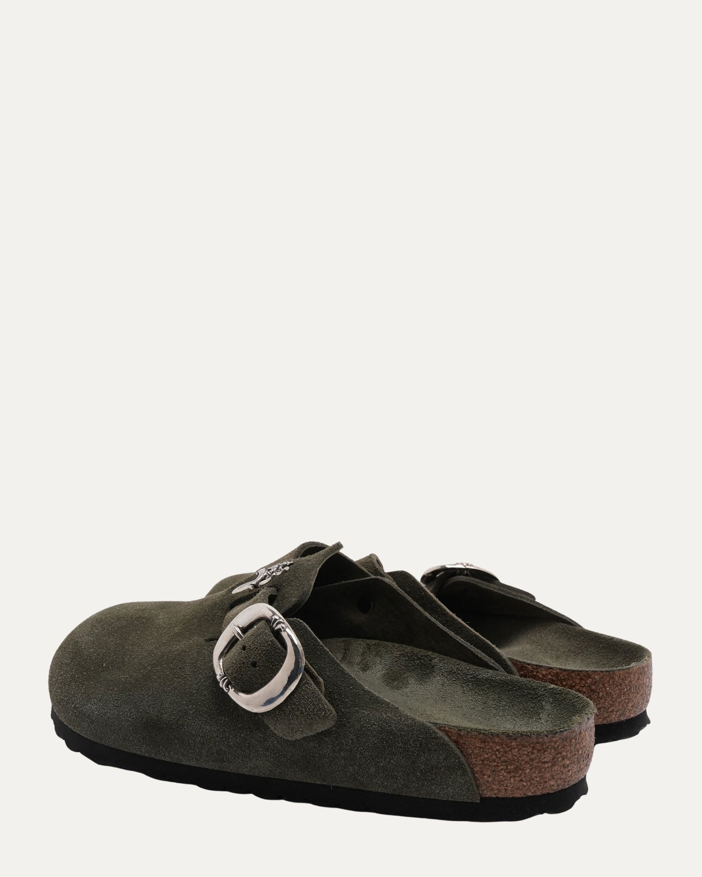 Dagger Embellished Birkenstock Boston Suede Mule