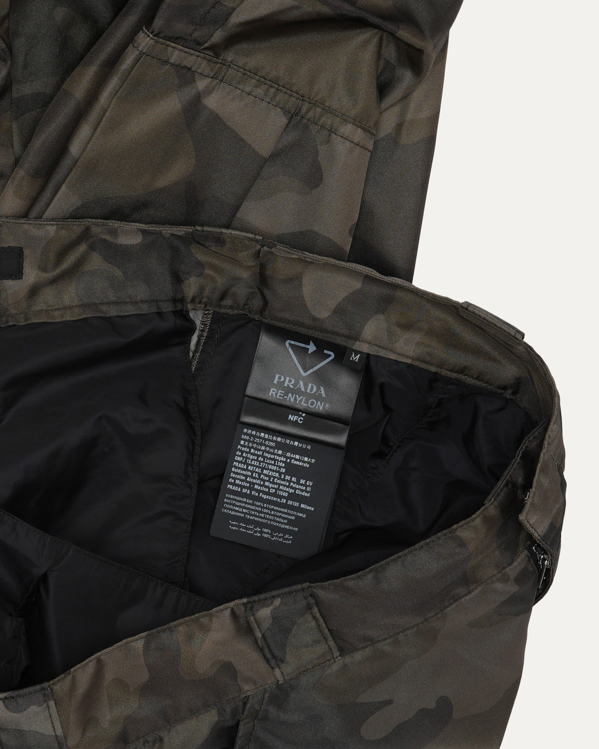 Bespoke 1 of 1 Camouflage Re-Nylon Cargo Pants