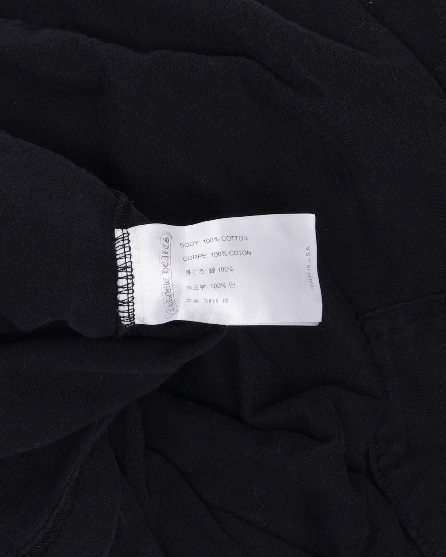 Neck Logo Cross Long Sleeve Pocket T-Shirt