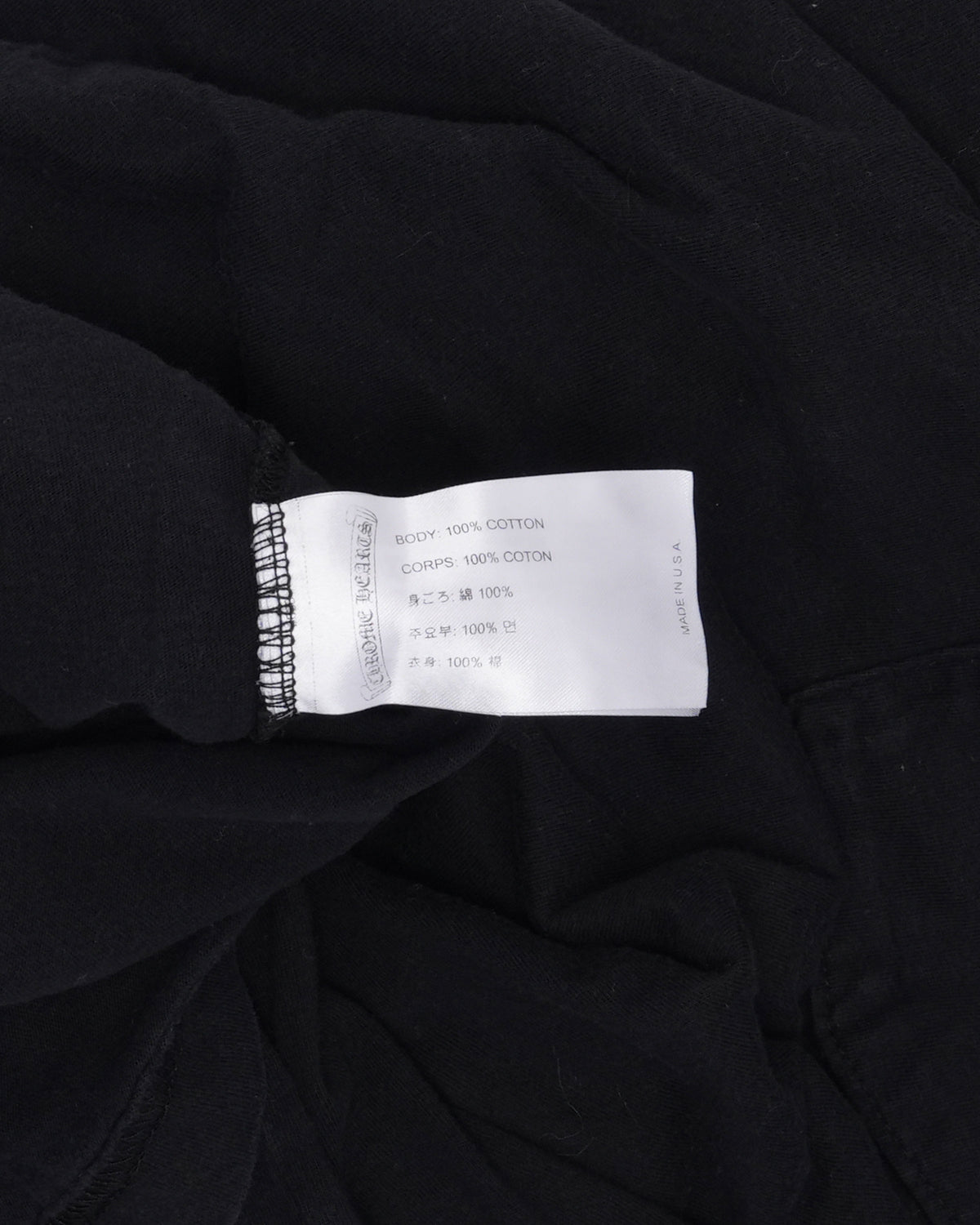 Neck Logo Cross Long Sleeve Pocket T-Shirt