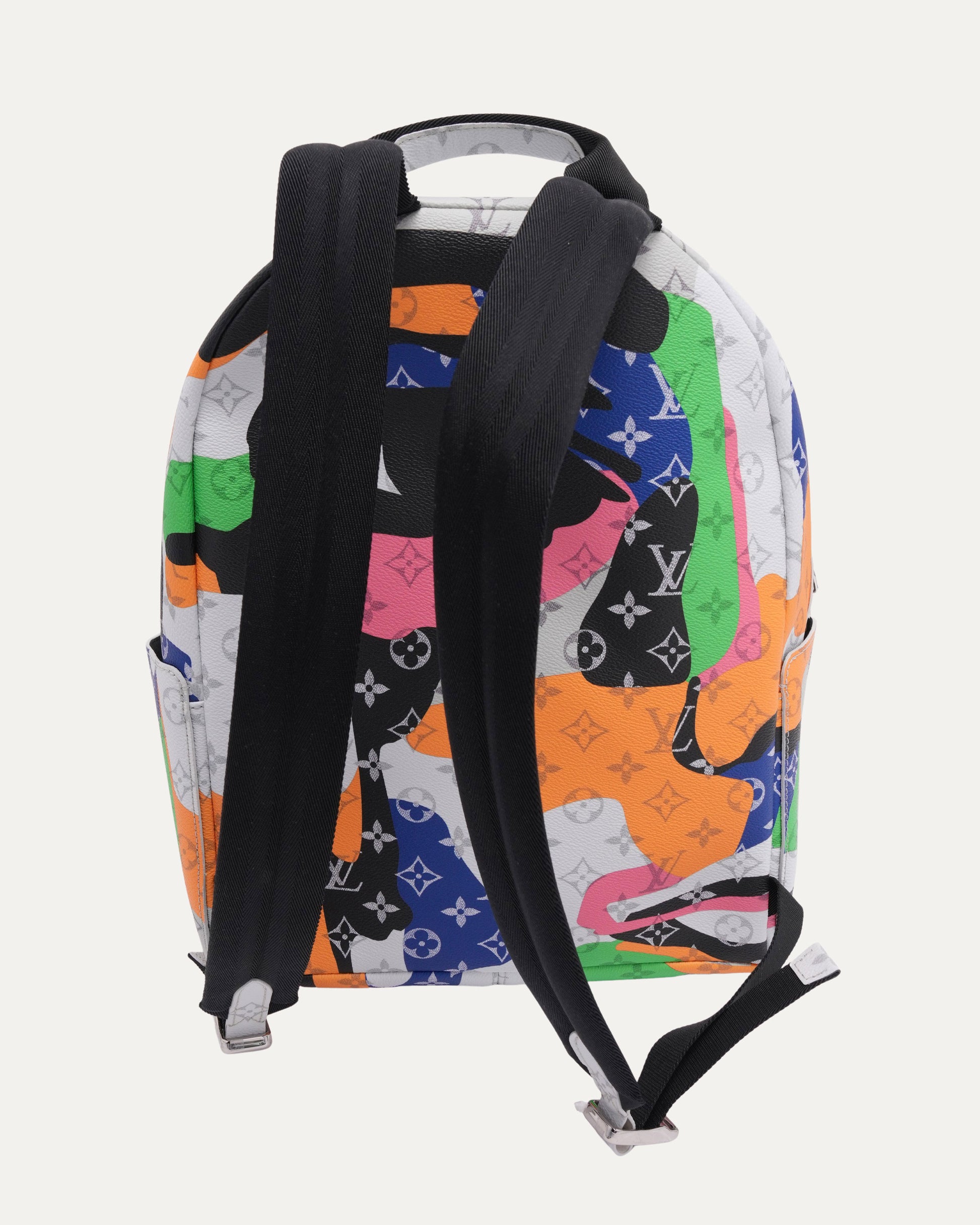 louis vuitton backpack mini multicolor Limited Edition Palm Spring Monogram Canvas GHW With Strap L'UXE LINK the signature LV turn lock adds a final fashionable twist. Louis Vuitton Multicolor Monogram Canvas