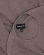 Brown Embroidered Logo Knit