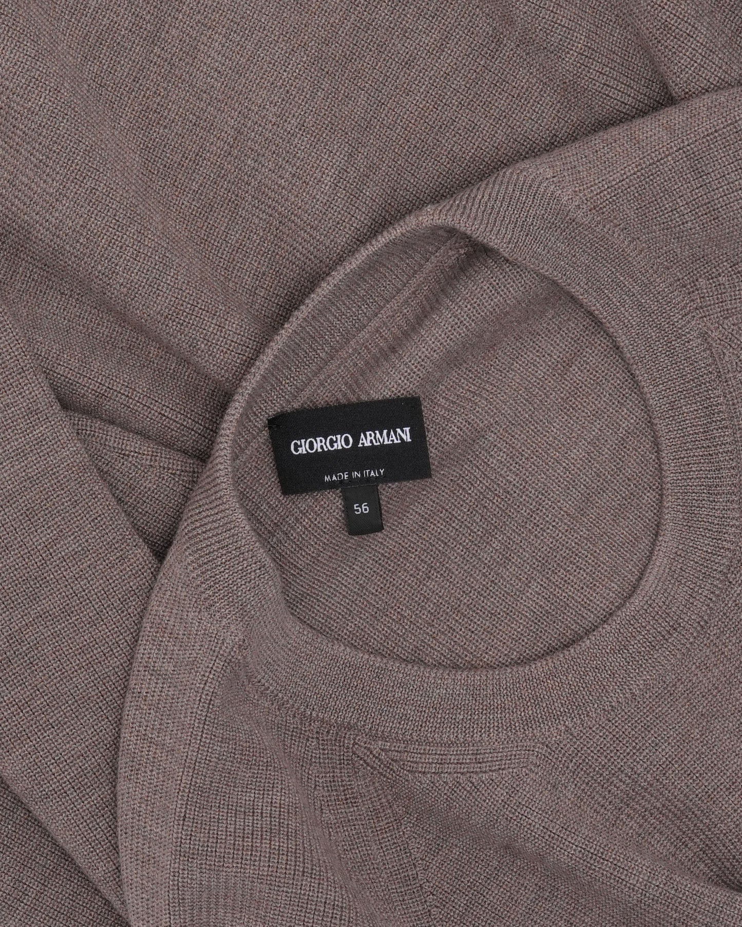 Brown Embroidered Logo Knit