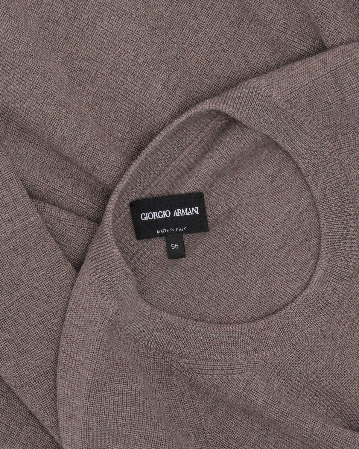 Brown Embroidered Logo Knit